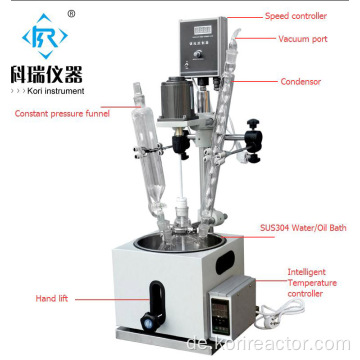 Heizung DF-5L einschichtiger Glasreaktor für Chemikalien